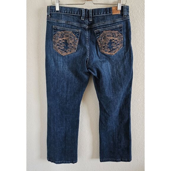 Disney House Of Mickey Woman SZ 10  Jeans Embroidered Pockets With Mickey  Patch - Picture 1 of 6